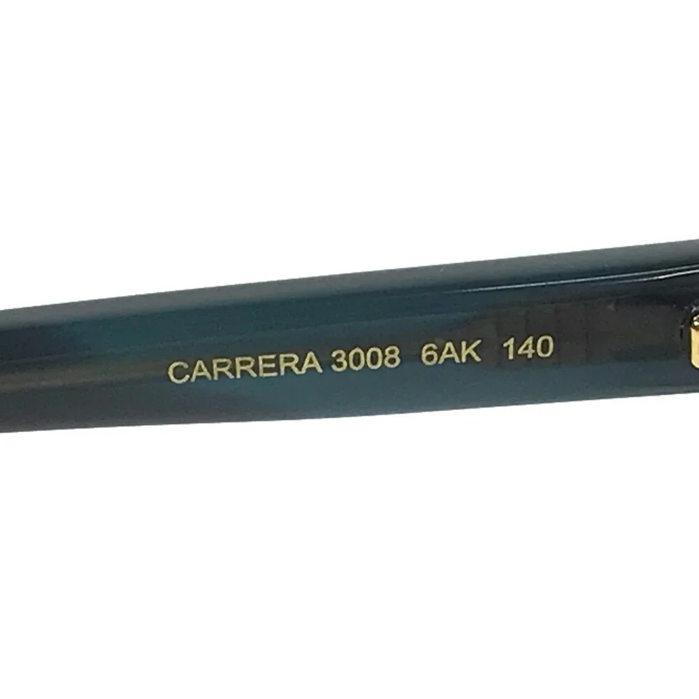 Carrera Eyeglasses Frames 3008 6AK Shiny Green Horn Cat Eye Full Rim 53-14-140